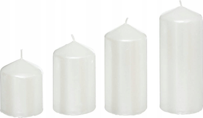 Set qirinjsh Feeric Christmas, 4 copë, sateni, 505g, të bardhë