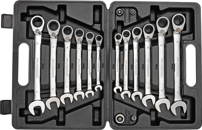 Set çelësa ráçetë Gedore Red R07203016, 16 copë, 8-19mm, krom