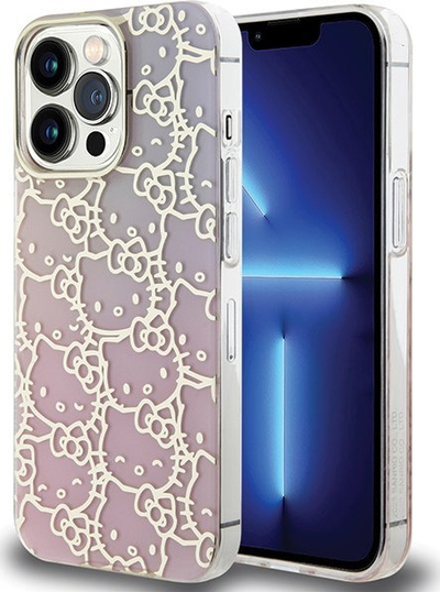 Maskë telefoni Hello Kitty për iPhone 13 Pro, dizajn gradient, rozë