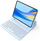 Tastierë Bluetooth Inateck KB04002, për iPad, layout gjerman QWERTZ, blu