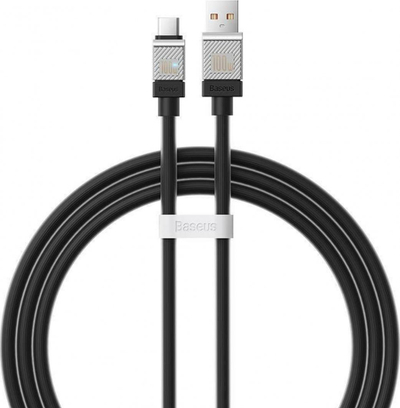 Kabllo USB Baseus CoolPlay CAKW000601, USB-A në USB-C, 1 m 100W, i zi