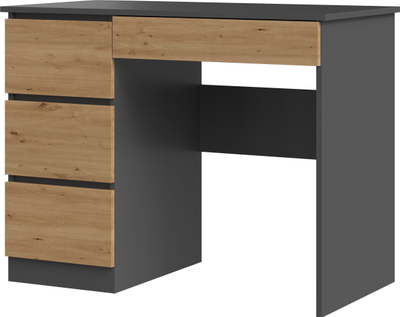 Tavolinë laptopi Mijas Left, 4 sirtarë, antracit Artisan Oak