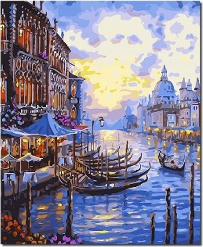 Set mozaik diamant Norimpex Venice Gondolas NO-1008665, 40x30cm, shumëngjyrësh