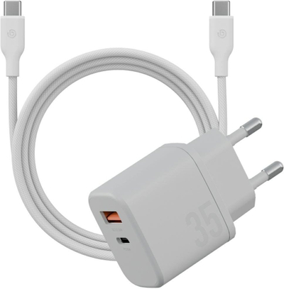 Karikues muri Energea Bazic Goport Velox Kit, 35W GaN, 1xUSB C 1xUSB A, i bardhë