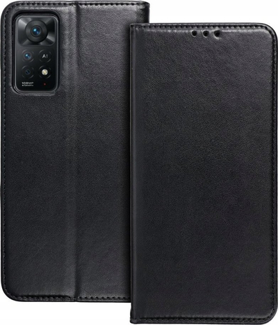 Këllëf portofol Smart Magneto për Oppo A58, me magnet, me suport për me e ngrit telefonin, ngjyrë e zezë
