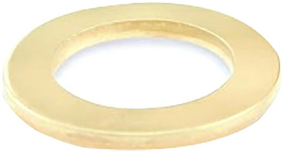 Unaza metalike artizanale me veshje bronxi (brass plated), 12x18x2 mm, set 16 copë