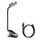 Lampë tavoline Baseus Mini Clip, LED, me bateri, gri