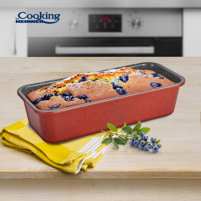 Tepsi për cozonac Heinner Cooking by Heinner Anca, 31x13x8 cm, çelik karboni, e kuqe