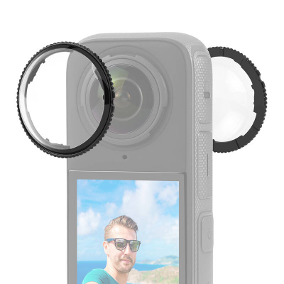 Kapak lente Puluz për Insta360 X4, xham optik, twist lock, transparent