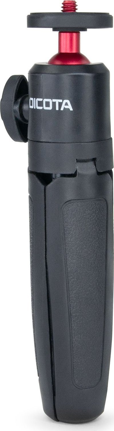 Tripod për kamera aksioni DICOTA D32049, i vogël, lartësi 24.5 cm, i zi me të kuqe