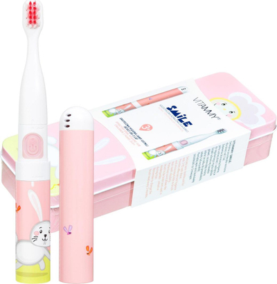 Furçë për dhëmbë Vitammy Sonic Smile Bunny Pink, e bardhë/rozë