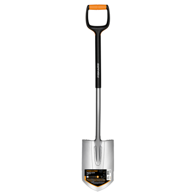Lopatë gërmimi Fiskars, M, zezë/ portokalli