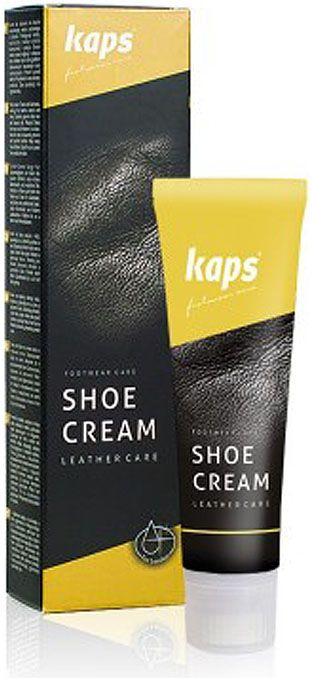 Krem këpucësh Kaps Shoe Cream, 75ml, lëkurë e zezë, i zi