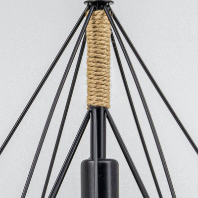 Lampë varëse Elem Loft Pyramid 8802/1, E27 60W, me litar dekorativ, ngjyrë e zezë