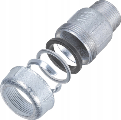 Lidhës reduktues AGAflex 41003012, 1 1/4" në 1/2", i veshur me zink