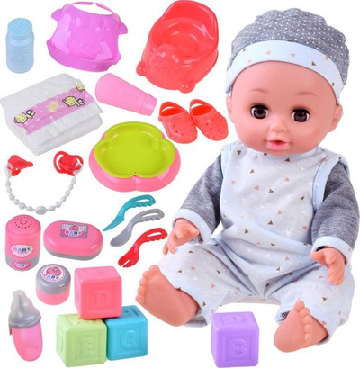 Kukull interaktive Baby Doll ZA4285, 30cm, me zë dhe aksesorë, shumëngjyrëshe