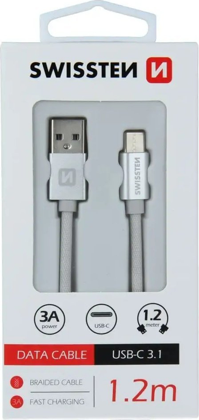 Kabllo USB Swissten USB A në micro USB, 1.2m, 3A, e kuqe