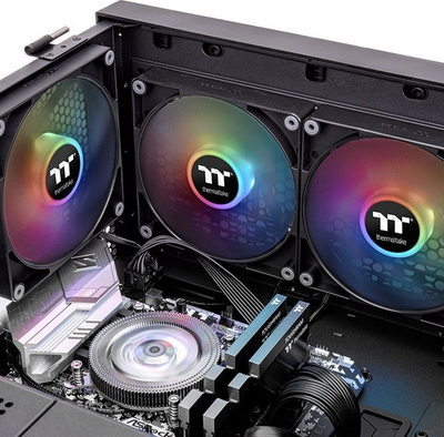 Ventilator kase Thermaltake CT120 ARGB Sync, 120mm, set me 2 copë, zi me bardhë