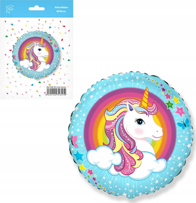 Balon folie Godan Unicorn FX18, dekor për festa, shumëngjyrësh