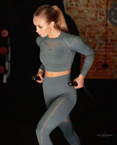 Bluzë sportive për femra Brubeck LC10020, XL, e kaltër e errët