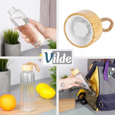 Shishe uji Vilde, qelq borosilikat, 500 ml, transparente