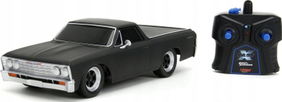 Makinë me telekomandë Jada Fast and Furious 1967 Chevrolet El Camino, 1:16, RC 2.4 GHz, e zezë matte