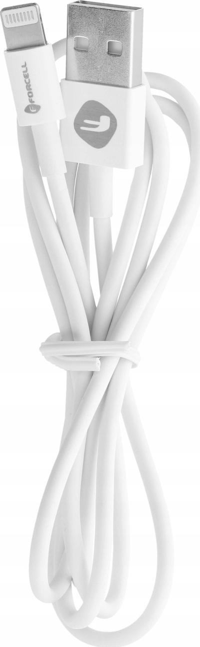 Kabllo USB A në Lightning Forcell F-Energy C316, 1 m, 1A, e bardhë