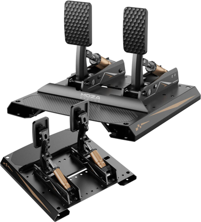 Pedale sim racing MOZA Racing CRP2 RS066, sensor ngarkese 200kg, alumin, t’zeza