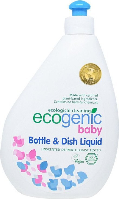 Средство за миење шишиња за бебиња ECOGENIC Baby, за цуцли и садови, 500 ml