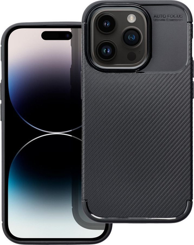 Mbulesë telefoni Carbon Premium për iPhone 11 Pro, me pamje karboni, e zezë
