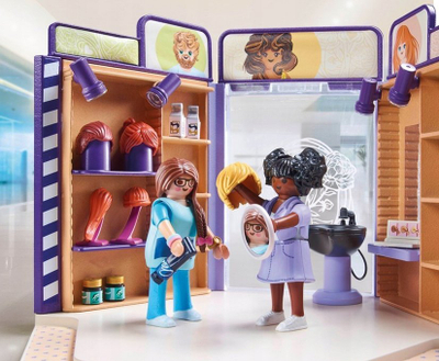 Set lodrash Playmobil My Life Hair Salon 71535, sallon flokësh me plot gjëra