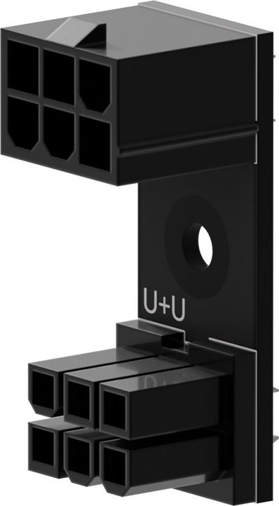 Адаптер PCIe Singularity Computers 6 Pin, 180°, U+U, црн