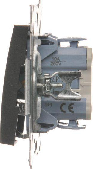 Buton ndërprerës Kontakt-Simon DZP1.01/48, i zi