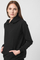Bluzë sportive për gra WOMEN'S COTTON LACE SWEATSHIRT, pambuk, madhësia S, e zezë
