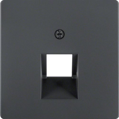 Element qendror për prizë rrjeti Berker Q.1/Q.3 UAE 1 port, anthracite velvet