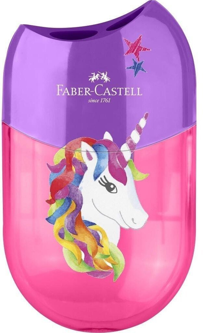 Mprehëse dyfishe Faber Castell Unicorn, me kuti, rozë vjollcë