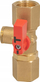 Valvul manometri AMC 2-drejtimshe, 2x arra G1/2", bronx
