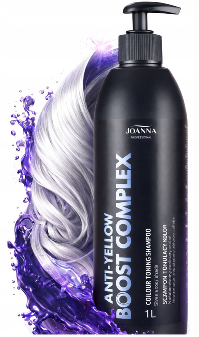 Shampo flokësh Joanna Professional Boost Complex, Anti-Yellow, 1L, për flokë biond