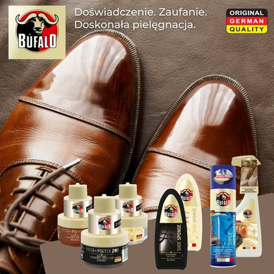 Sfungjer për mbajtjen e këpucëve Bufalo Express, shkëlqim i shpejtë, për këpucë të zeza, i zi