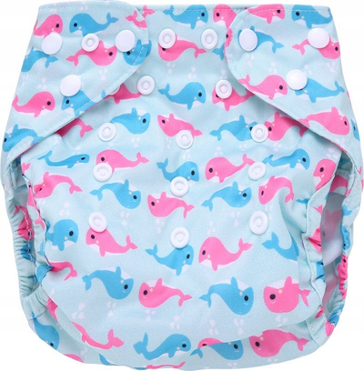 Mbulesë pelene Simed Diaper Cover Dolphins, për të porsalindur, me shumë ngjyra