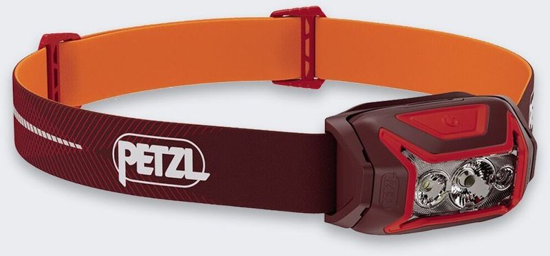 Dritë koke Petzl Actik Core, e rikarikueshme, LED, e kuqe