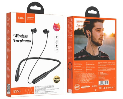 Kufje me qafore HOCO ES58, Bluetooth 5.0, me mikrofon, të zeza