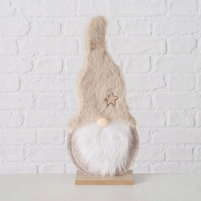Figurë dekorative Krishtlindjeje Boltze IMKA, 29 cm, prej poliesteri, bezhë
