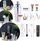 Set koktejsh Alpina Cocktail Set, 14 pjesë, çelik inox, ngjyrë argjendtë