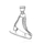 Stoli për qafore Agato Ice skates AGH732, e argjendtë