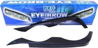 Mbrojtëse feneri ProRacing Eye-Brow, BMW E46 Coupe 98-01, 2 copë, e zezë