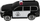 Lodër makinë policie Mega Creative Police Car, me tërheqje mbrapa, 25 cm, bardh e zez