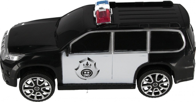 Lodër makinë policie Mega Creative Police Car, me tërheqje mbrapa, 25 cm, bardh e zez