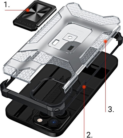 Mbrojtëse telefoni Hurtel Crystal Ring Case, iPhone 13 Pro Max, me unazë magnetike, jeshile