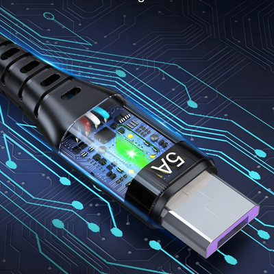 Kabllo karikimi Raptor Type C në Type C, 100W PD, të dhëna të shpejta, e zezë